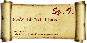Szőlősi Ilona névjegykártya